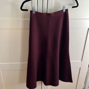 Reiss burgundy sweater skirt